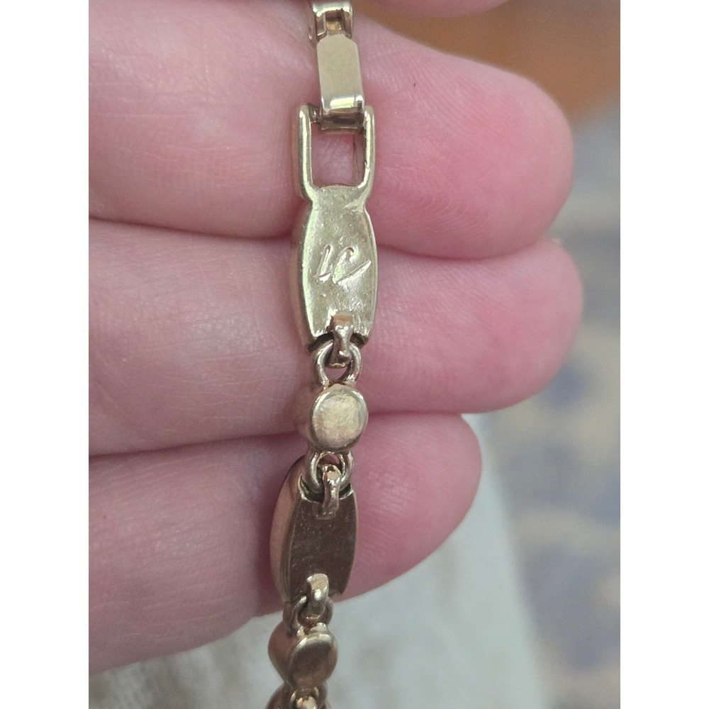 Liz Claiborne Goldtone Vintage Rhinestone Stone Tennis Bracelet - Picture 5 of 9